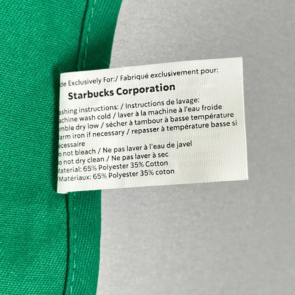Starbucks Barista Apron Green Employee Uniform 2 Pocket Siren Logo Embroidered